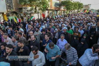 تشییع پیکر مطهر ۸ شهید حمله رژیم صهیونیستی در قم