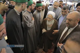 تشرف حضرت آیت&zwnj;الله جوادی آملی به حرم&zwnj;های مطهر حضرت اباعبدالله الحسین و حضرت ابوالفضل العباس (علیهما&zwnj;السلام)