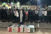 تشییع پیکر شهید مدافع وطن در تجمع ۱۵۳ مردم شهرکرد + عکس 