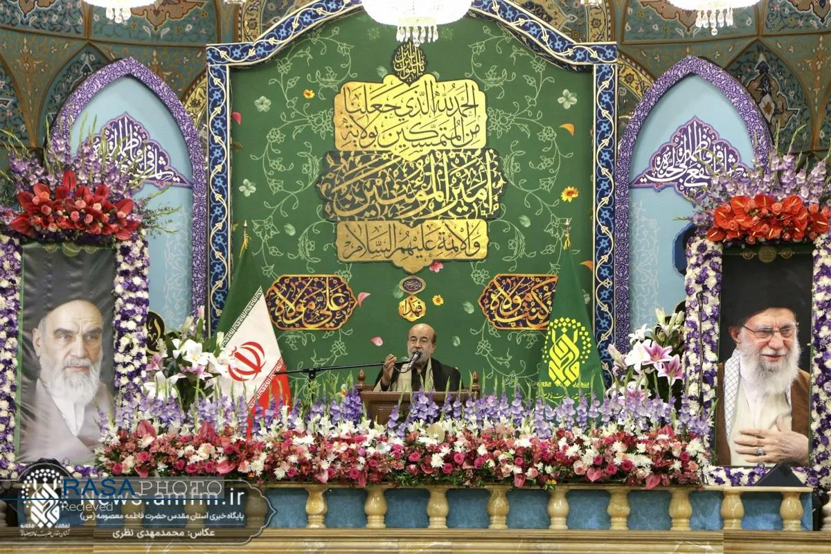 جشن باشکوه شب عید سعید غدیر در حرم مطهر بانوی کرامت