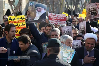 راهپیمایی مردم بجنورد در محکومیت شهادت سپهبد قاسم سلیمانی&lrm;&lrm;
