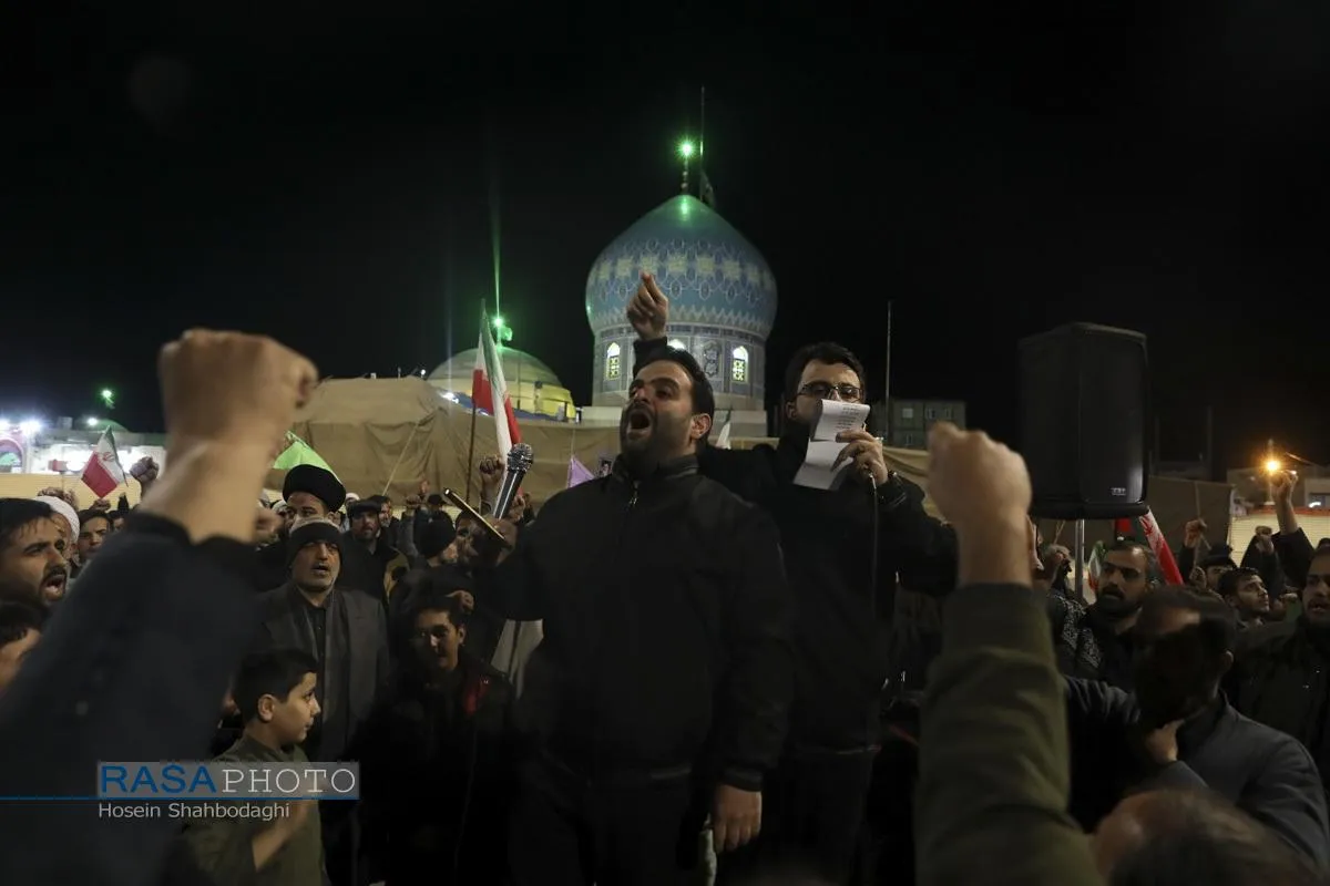 تجمع مردم انقلابی و ولایتمدار قم در حمایت از نظام مقدس اسلامی و محکومیت تجاوز دشمن آمریکایی و صهیونیستی به کشور