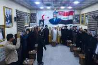 دیدار هیئت نمایندگان آیت‌الله اعرافی با شیوخ و بزرگان عشائر دیوانیه عراق