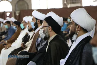 دیدار انتخاباتی طلاب جوان و فضلا با نماینده ولی فقیه در خوزستان&lrm;