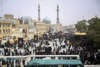 عزاداری روز اربعین حسینی (ع) در حرم حضرت معصومه (سلام&zwnj;الله&zwnj;علیها)
