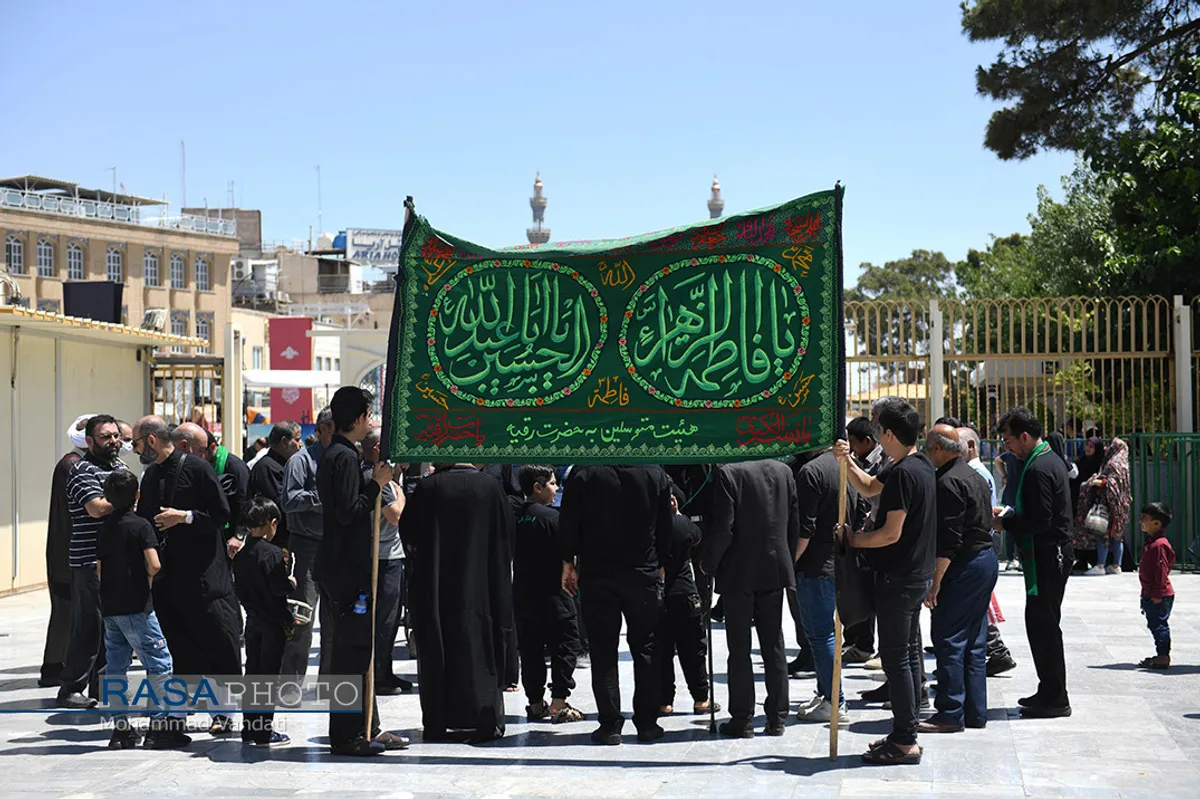 عزاداری روز شهادت حضرت امام جعفر صادق (ع) و تشییع پیکر شهید دفاع مقدس در قم