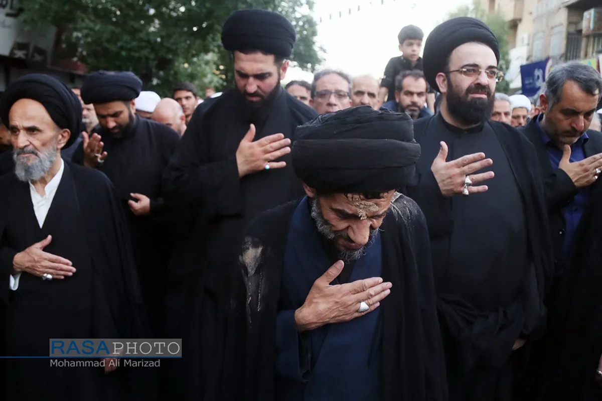دسته عزاداری شهادت حضرت امام امیر المومنین (ع) با حضور حضرت آیت الله وحید خراسانی