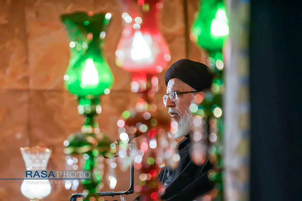 آیت الله مهدی میرباقری | عزاداری هیئت ثارالله قم در شب هفتم محرم ۱۴۴۳