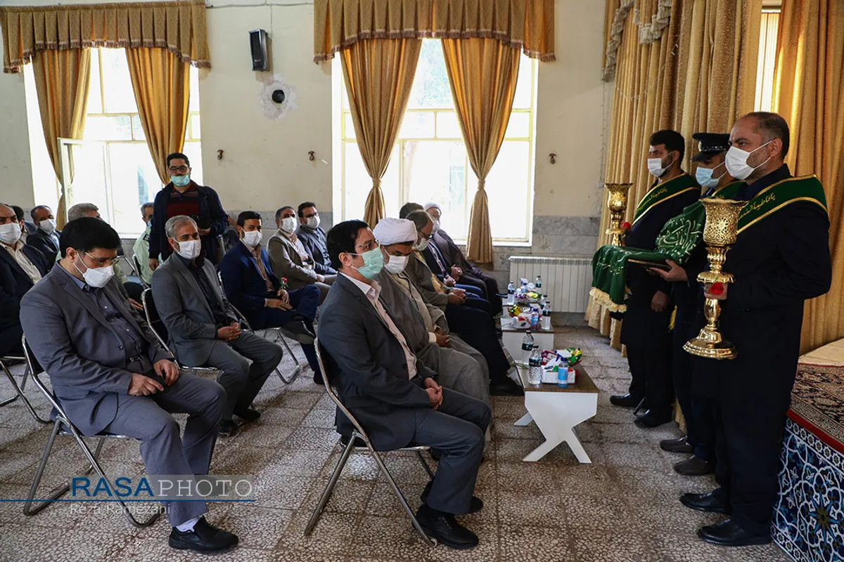 آیین نواختن زنگ گرامیداشت "روز قم" توسط آیت الله سعیدی تولیت آستان مقدس حضرت معصومه (س)