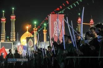 آیین سنتی &laquo;مشق شمشیر&raquo; نجفی&zwnj;های مقیم قم