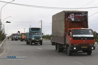 بیعت کامیون&zwnj;داران استان قم با رهبر معظم انقلاب