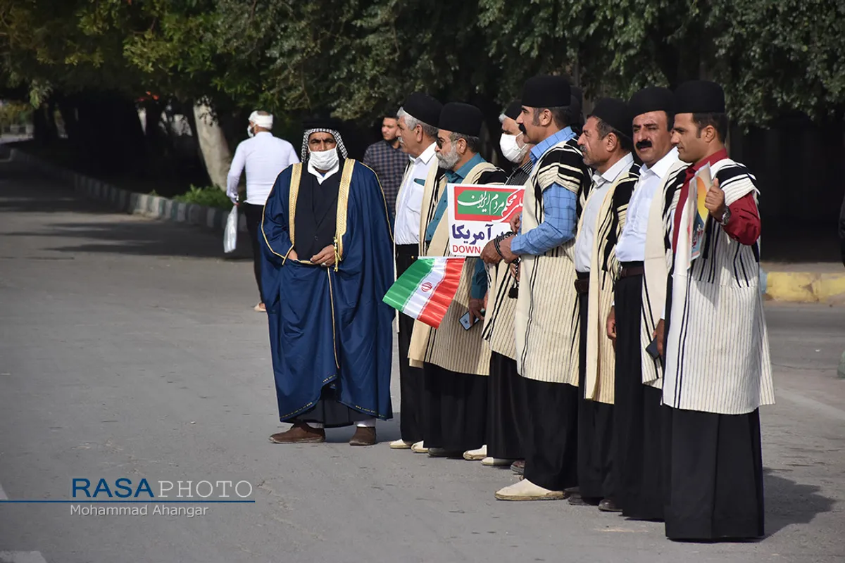 راهپیمایی خودرویی و موتوری مردم اهواز در یوم الله ۲۲ بهمن