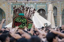 عزاداری هیئات مذهبی در سالروز شهادت امام حسن مجتبی در حرم مطهر بانوی کرامت