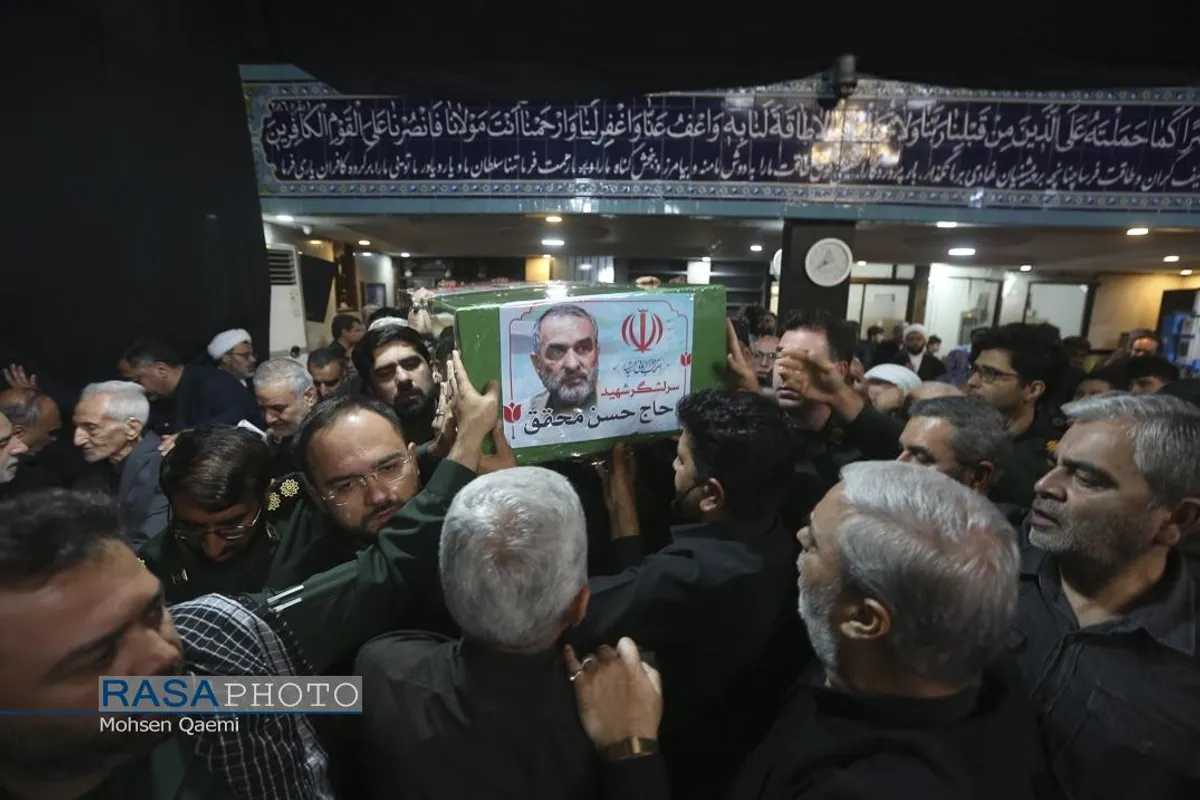 تشییع پیکر پاک سرلشکر شهید حاج محمدحسن محققی در تهران