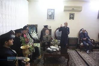 حضور خادمان حرم حضرت معصومه (س) در منزل سپهبد شهید عبدالرحیم موسوی
