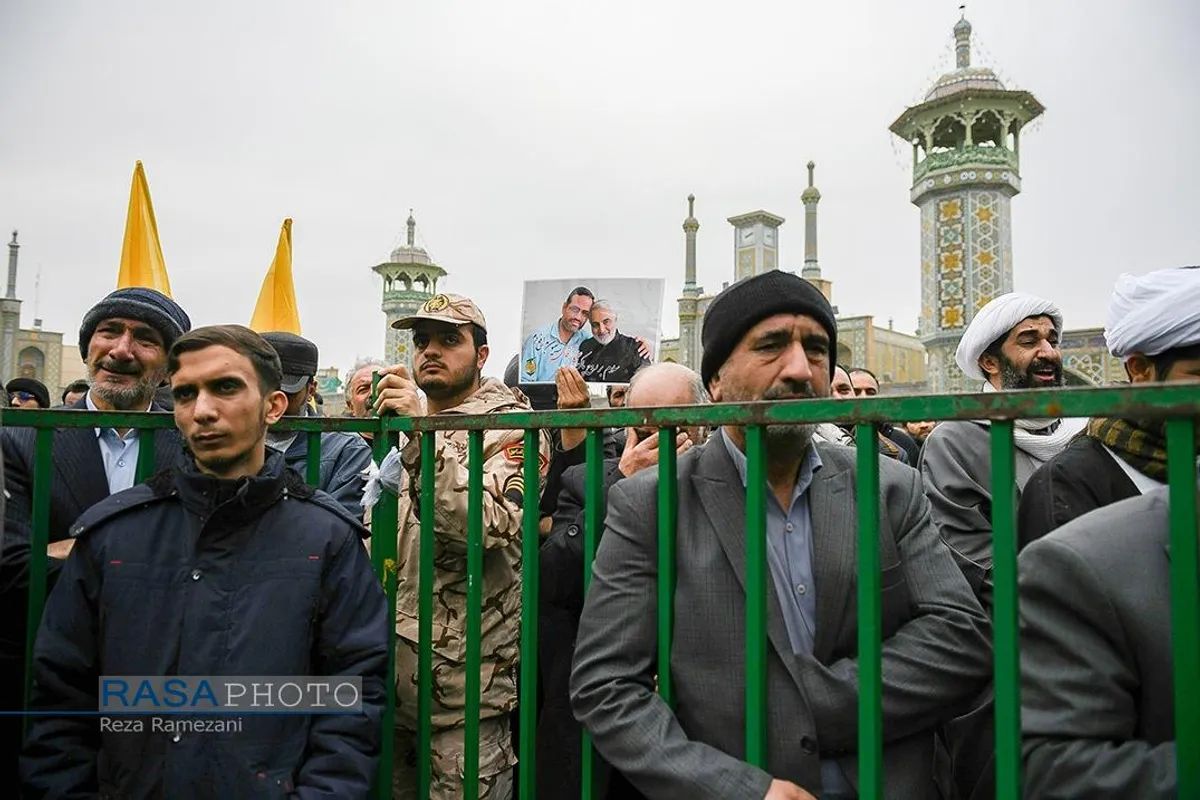 تشییع پیکر پاک دو شهید حمله رژیم صهیونیستی به دمشق در قم