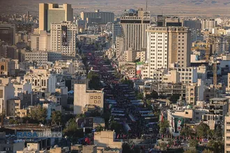 تصاویر هوایی تشییع قائد شهید امت در مشهد مقدس