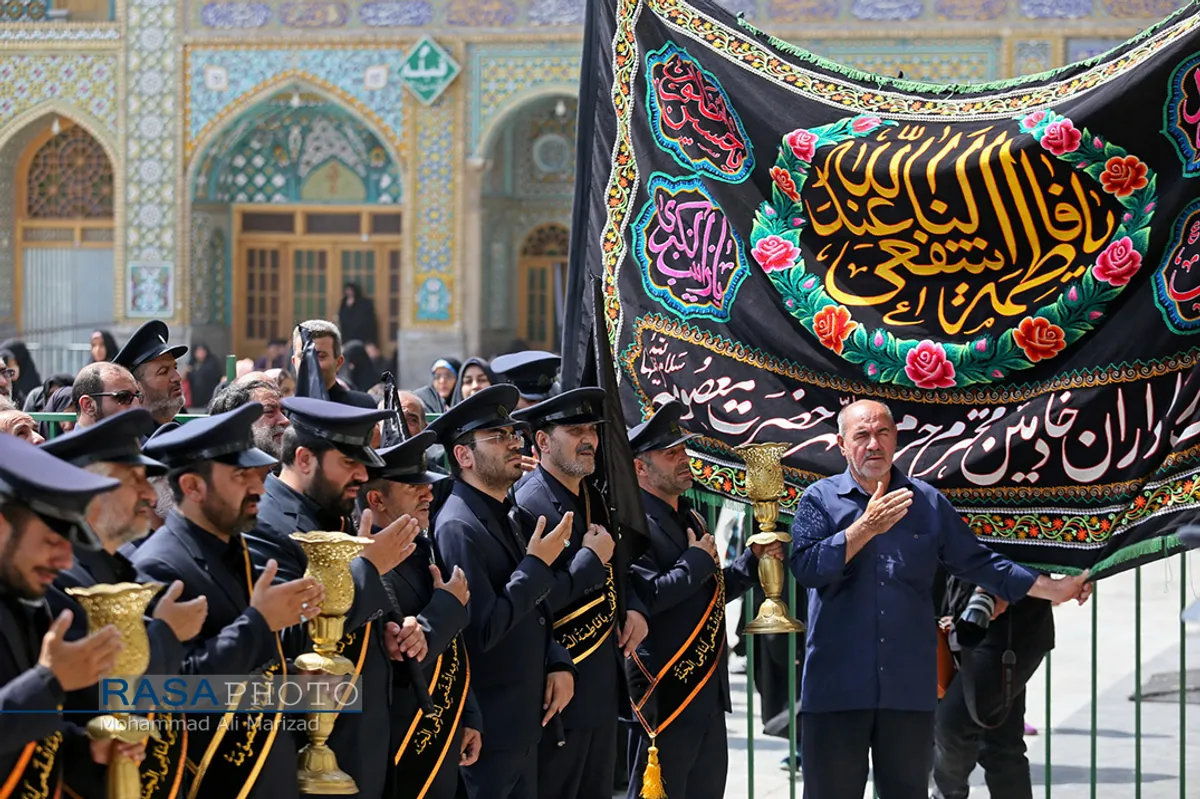 عزاداری خادمان حرم حضرت معصومه (س) در روز شهادت حضرت امام جواد الائمه (ع)