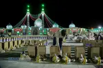 تهیه و توزیع ۱۰۰۰ بسته معیشتی در مسجد مقدس جمکران