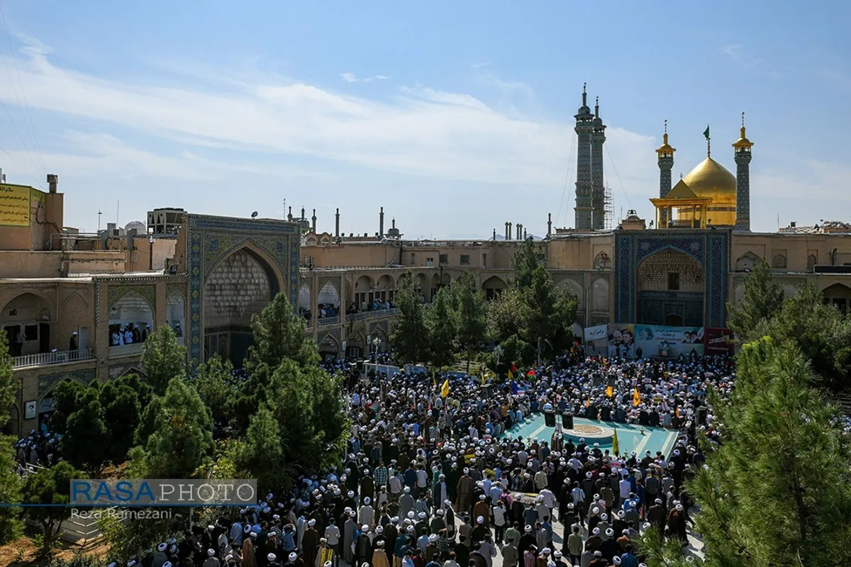 اجتماع بزرگ حوزویان در حمایت از جبهه مقاومت و فلسطین
