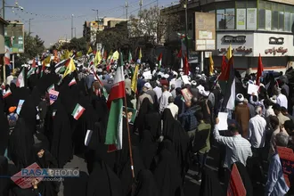 راهپیمایی بشارت نصر در قم