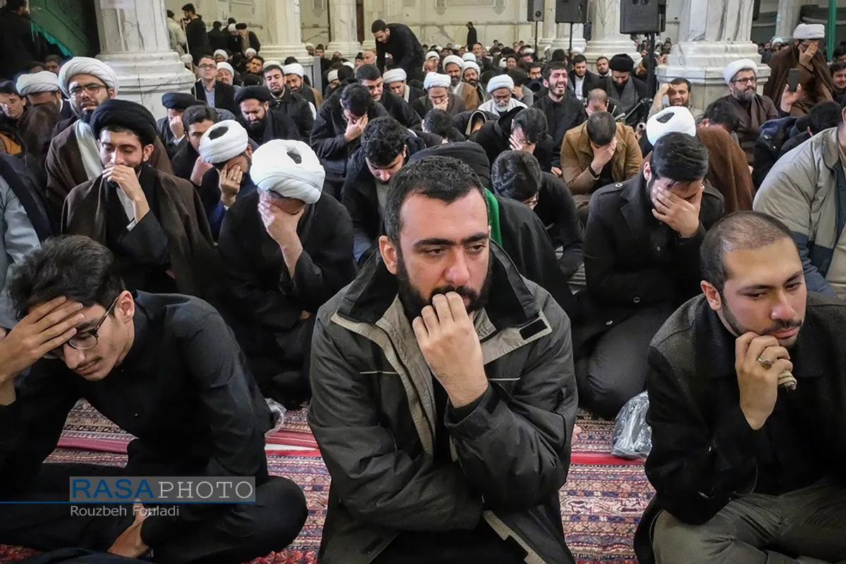تجمع طلاب حوزه علمیه تهران درپی شهادت سپهبد حاج قاسم سلیمانی