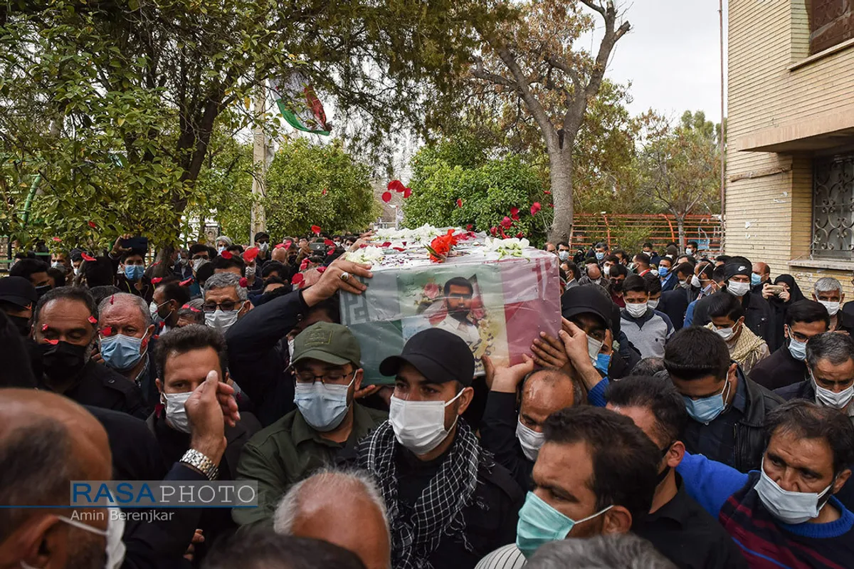 تشییع پیکر شهید محسن جعفری در شیراز&lrm;
