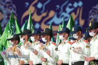 &laquo;عهد سربازی&raquo; نیرو&zwnj;های مسلح با امام زمان (عج) در جمکران&lrm;&lrm;