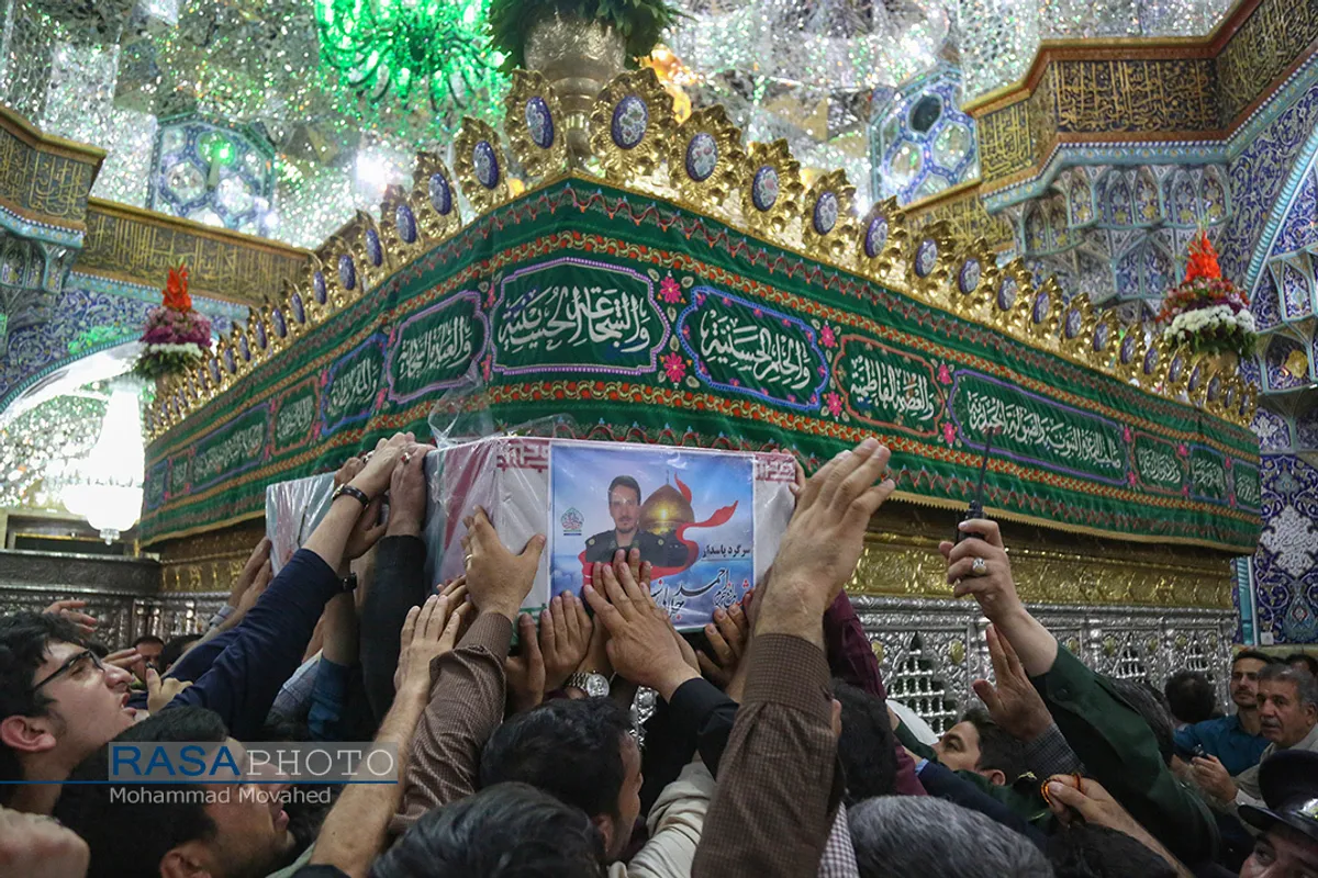 تشییع شهید مدافع حرم احمد جلالی نسب در قم