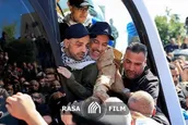 اسرای فلسطینی وارد رام‌الله شدند