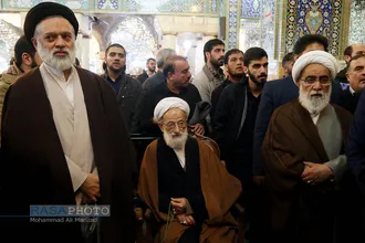 مراسم تشییع پیکر آیت الله مومن نماینده مردم استان قم در مجلس خبرگان رهبری