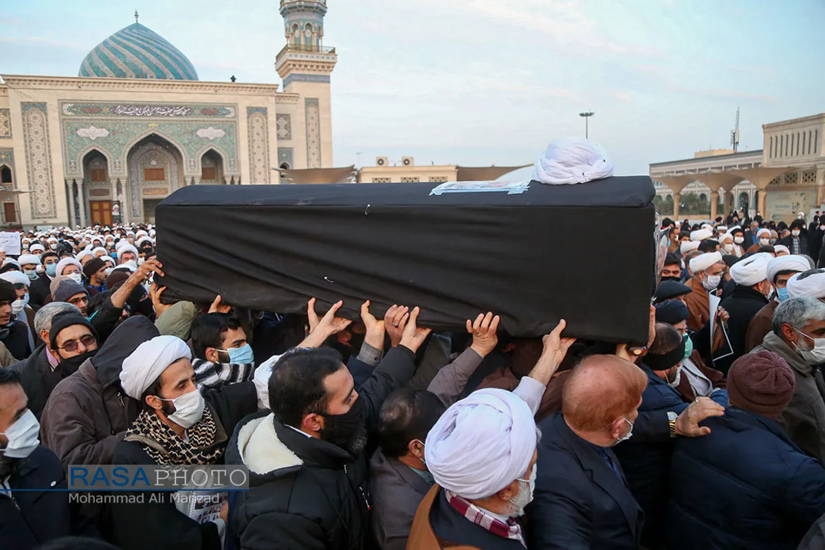 مراسم تشییع پیکر آیت الله محمدی یزدی در قم