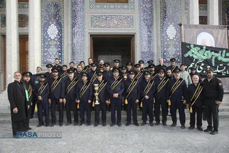 دسته عزاداری خادمان حرم کریمه اهل&zwnj;بیت (س) در روز شهادت حضرت امام موسی کاظم (علیه&zwnj;السلام)