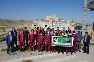 ضدعفونی روستا&zwnj;های اطراف مشهد توسط گروه&zwnj;ها جهادی سردار سپهبد شهید حاج قاسم سلیمانی