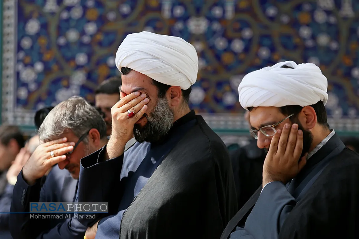 عزاداری خادمان حرم حضرت معصومه (س) در روز شهادت حضرت امام جواد الائمه (ع)