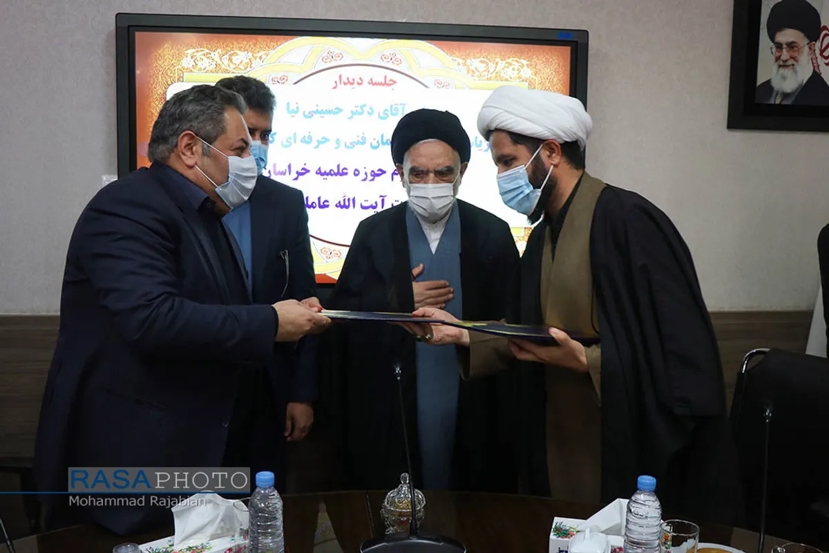 دیدار معاون وزیر تعاون و رییس سازمان آموزش و حرفه&zwnj;ای کشور با ایت الله عاملی