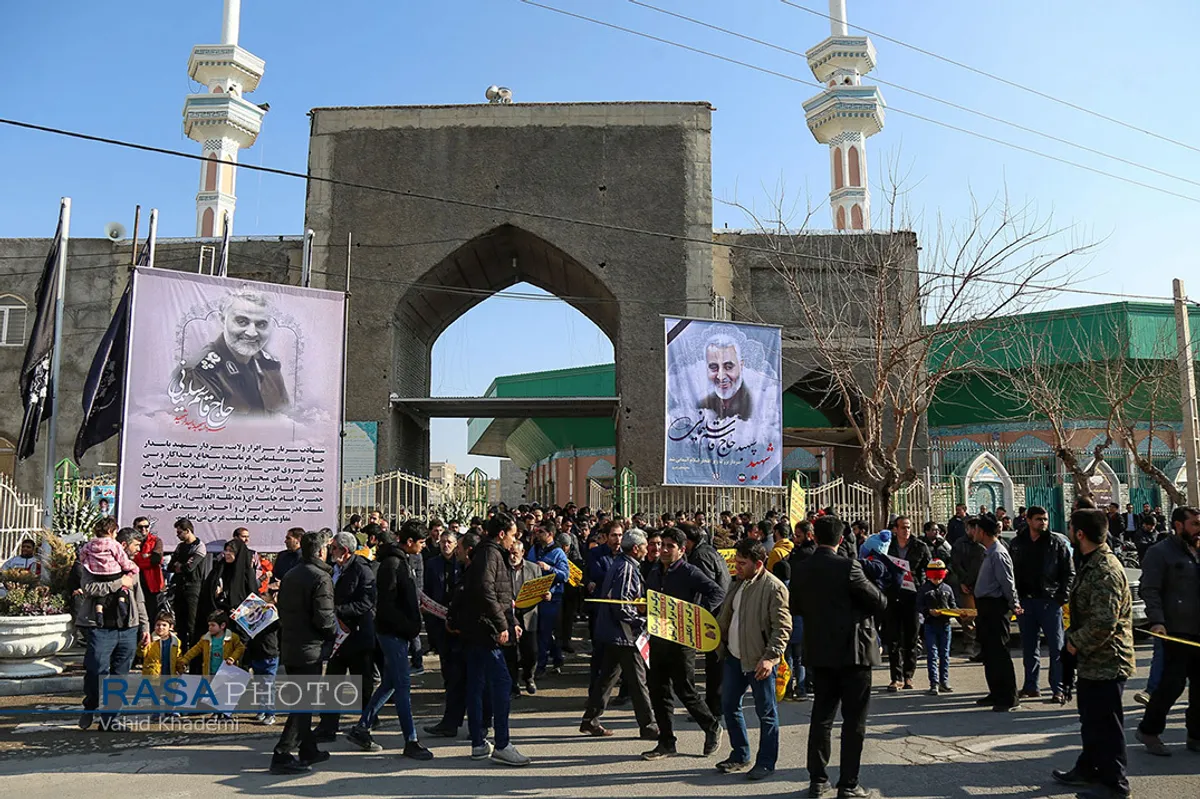راهپیمایی مردم بجنورد در محکومیت شهادت سپهبد قاسم سلیمانی&lrm;&lrm;