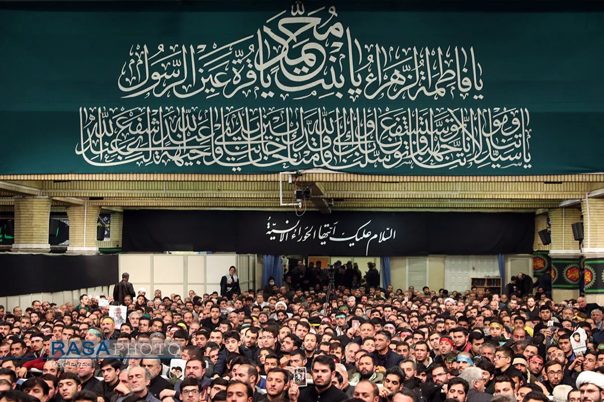 مراسم عزاداری شام شهادت حضرت فاطمه&zwnj;زهرا (سلام&zwnj;الله&zwnj;علیها) با حضور مقام معظم رهبری