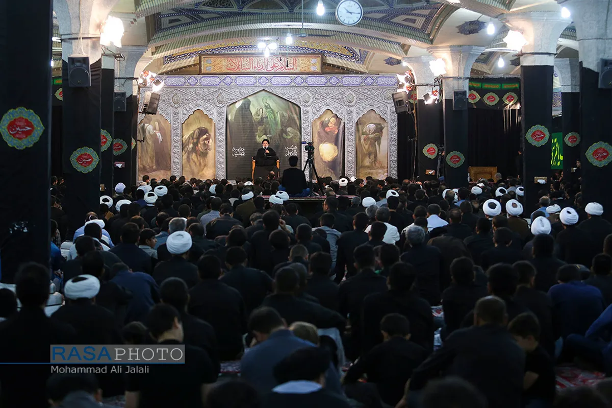 مراسم سوگواری حضرت اباعبدالله&zwnj;الحسین(ع) در هیئت ثارالله قم&lrm;