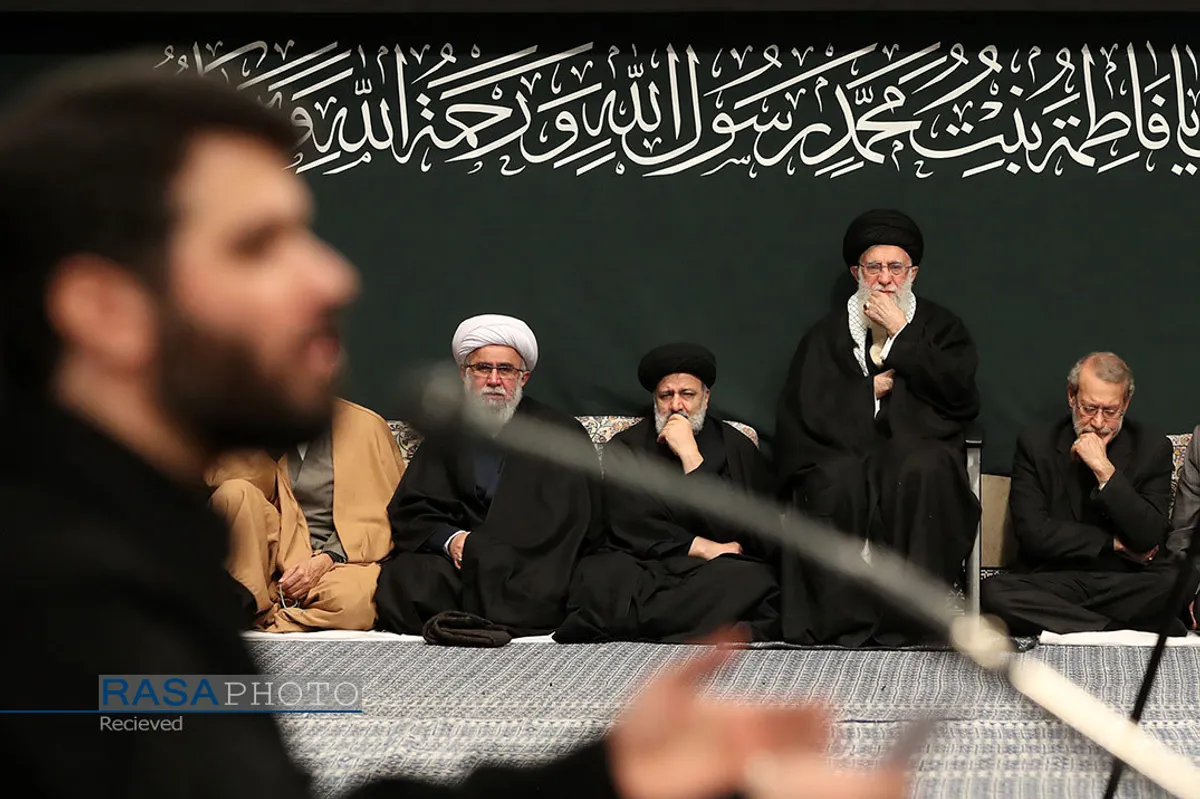 مراسم عزاداری شب شهادت حضرت فاطمه&zwnj;زهراء (سلام&zwnj;الله&zwnj;علیها) با حضور رهبر انقلاب