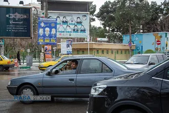 تبلیغات نامزدهای انتخابات مجلس در سطح شهر قم