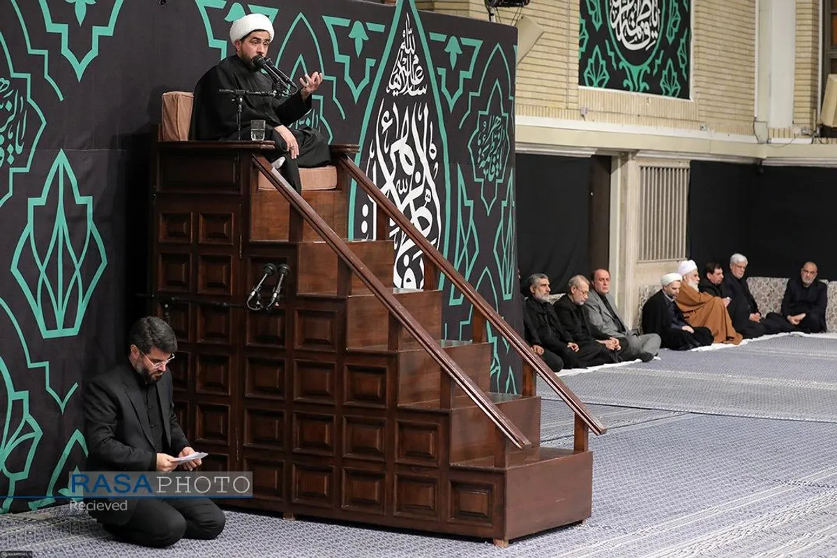 دومین شب مراسم عزاداری شهادت حضرت زهرا (سلام&zwnj;الله&zwnj;علیها) با حضور رهبر انقلاب