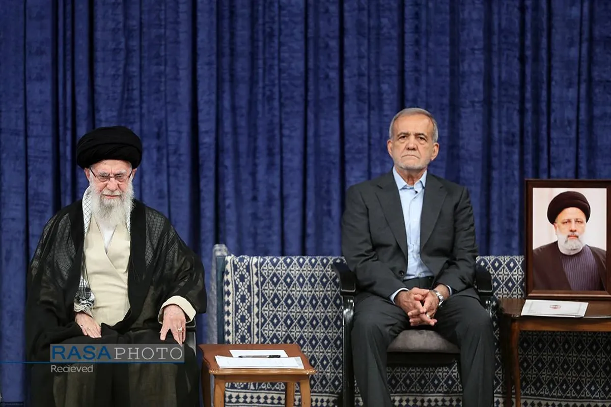 مراسم تنفیذ حکم چهاردهمین دوره ریاست جمهوری اسلامی ایران&zwnj; توسط رهبر انقلاب