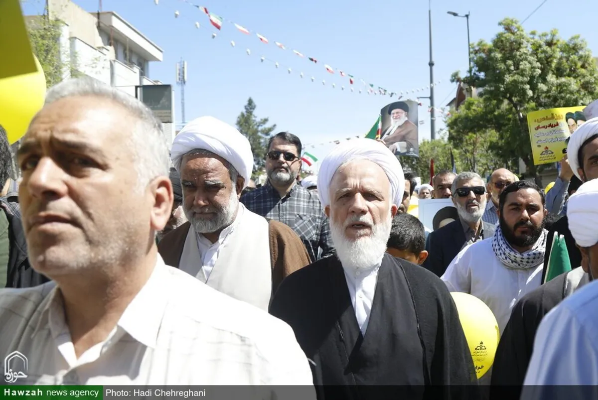 حضور شخصیت های حوزوی در راهپیمایی روز جهانی قدس