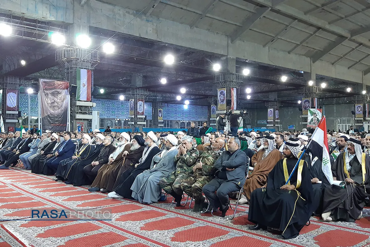 مراسم گرامیداشت چهلمین روز شهادت سپهبد سلیمانی و ابومهدی المهندس در اهواز&lrm;