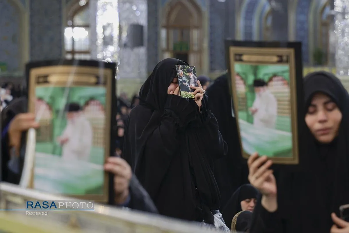 غم و اندوه زائران حضرت امام رضا (ع) در پی اعلام خبر شهادت رهبر معظم انقلاب