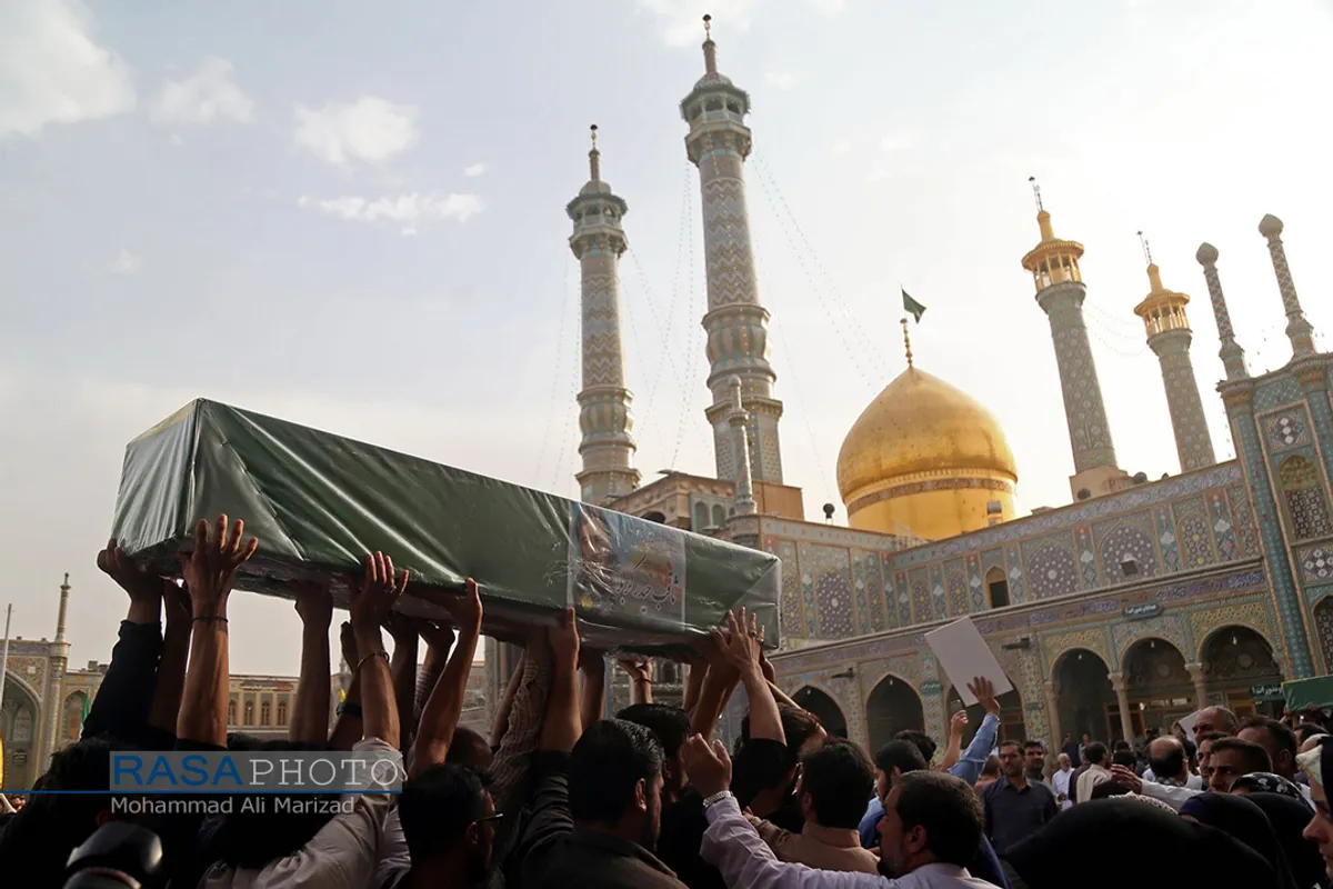 تشییع پیکر مطهر دو شهید مدافع حرم در قم