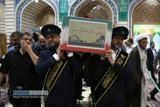 تشییع پیکر مطهر ۸ شهید حمله رژیم صهیونیستی در قم