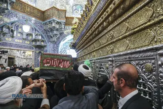 تشییع پیکر آیت الله سیدهادی حسینی سیستانی برادر حضرت آیت&zwnj;الله سید علی سیستانی