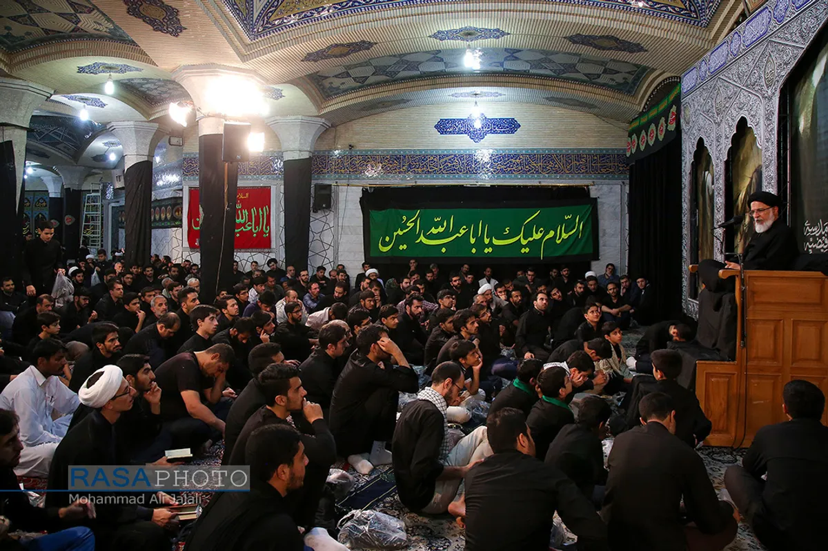 مراسم سوگواری حضرت اباعبدالله&zwnj;الحسین(ع) در هیئت ثارالله قم&lrm;